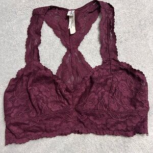 FREE PEOPLE PURPLE LACE BRALETTE